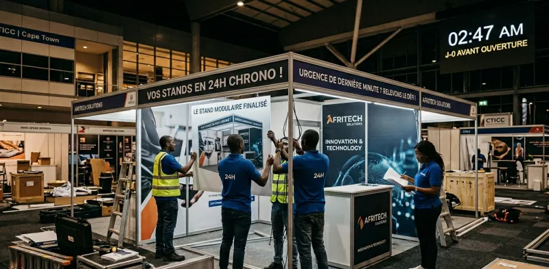 Montage de stand en 24h : comment modulaire.africa gère vos urgences de dernière minute